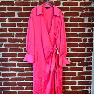 Hot pink Eloquii wrap dress *NWT*